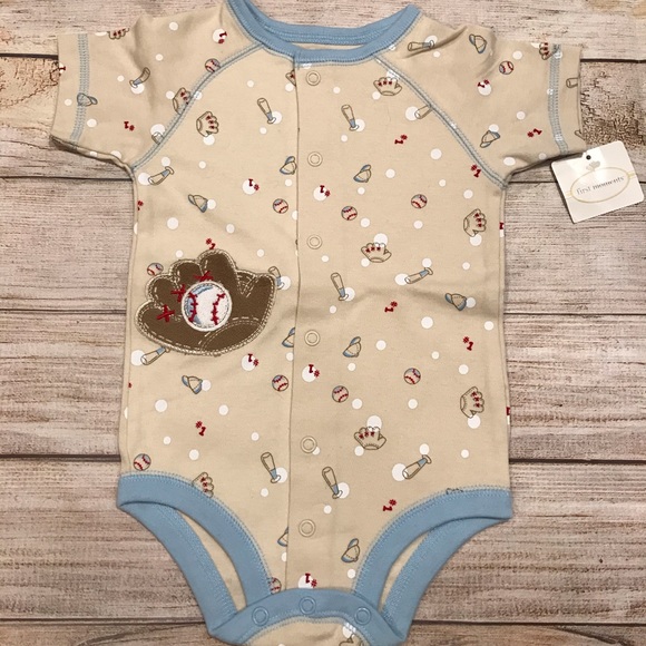 first moments Other - NWT First Moments Baseball Onesie Size 6-9 Months